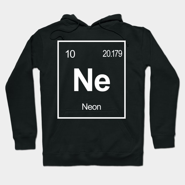 Ne Element of Neon - Periodic Table Elements - Neon Hoodie by Mash92